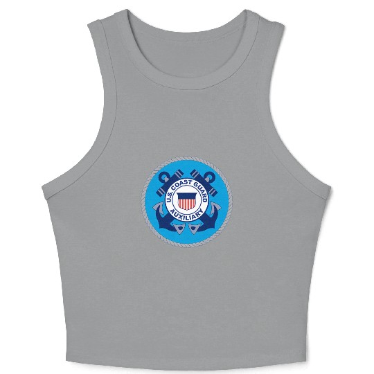 Us Coast Guard Auxiliary Uscga Volunteer Service Crop Tank Top