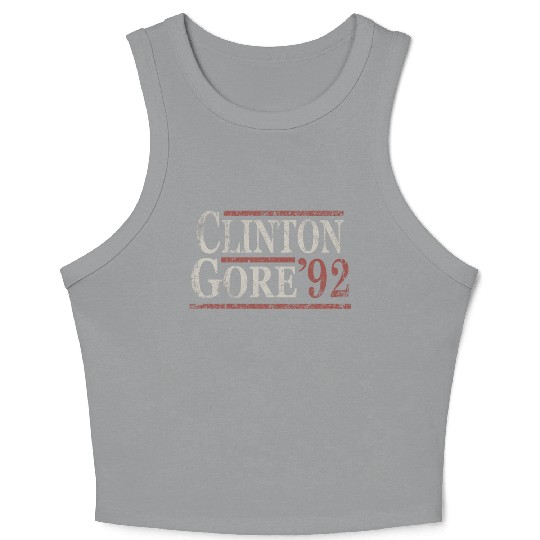 Distressed Bill Clinton Al Gore 1992 Crop Tank Top