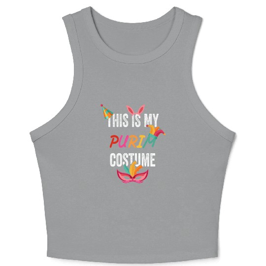 This Is My Purim Jewish Happy Purim ash Crop Tank Top