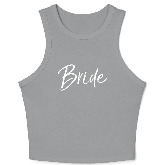 Getting Ready Bride Groom Wedding Bride Crop Tank Top