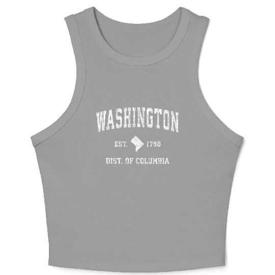 Washington Dc Athletic Sports Crop Tank Top