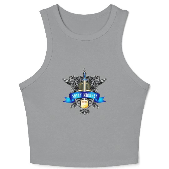 Saint Michael Patron Saint of Police Officers Crop Tank Top