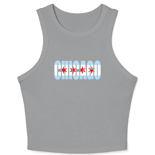 Chicago Flag Home Love City Crop Tank Top