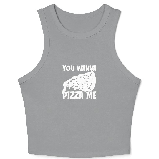 Street Food Pizza Crop Tank Top