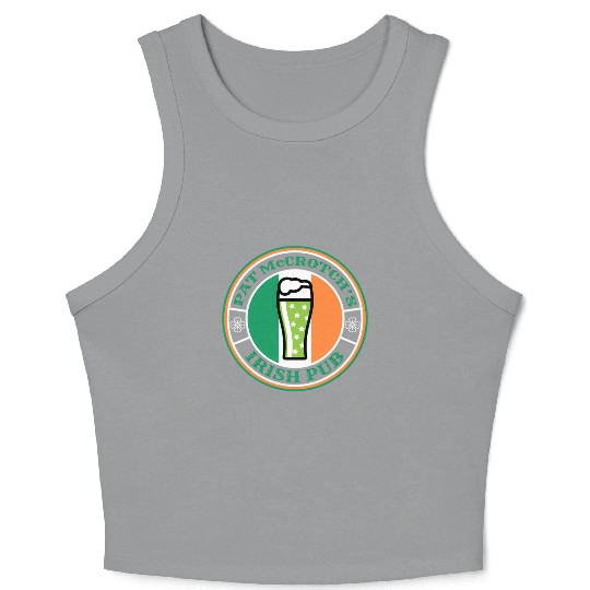 Pat Mccrotch'S Irish Pub Green Beer St Patric Day Crop Tank Top