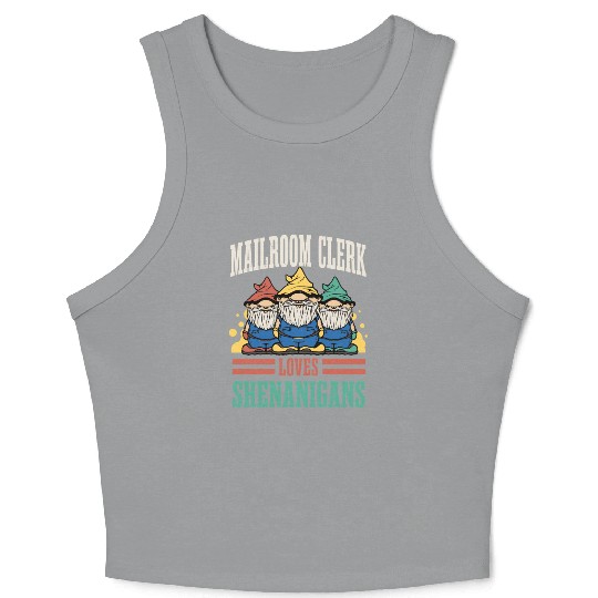 Mailroom Clerk Loves Shenanigans St. Patrick's Day Crop Tank Top