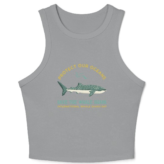 Save The Whale Sharks Protect Our Oceans Crop Tank Top