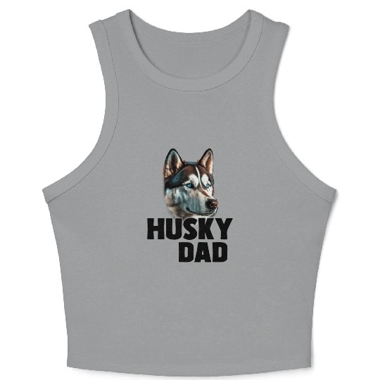 Siberian Husky siberian Husky Dad Crop Tank Top
