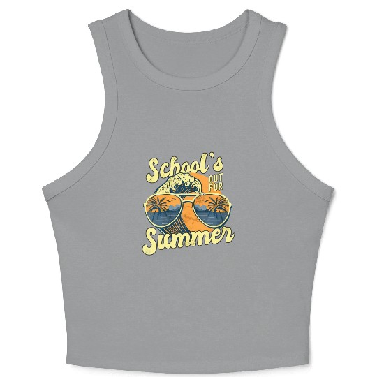 Schools Out For Summer For Teacher Cool Last Day V Crop Tank Top
