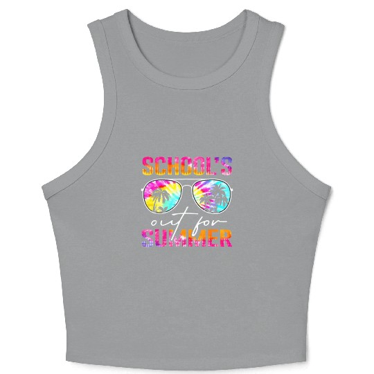 Last Day Of School Schools Out For Summer Teacher Crop Tank Top