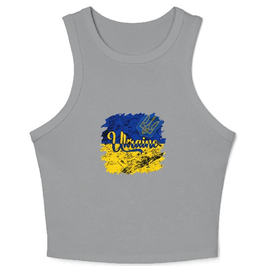 Ukraine Ukrainian Flag I Stand With Ukraine Pride Crop Tank Top
