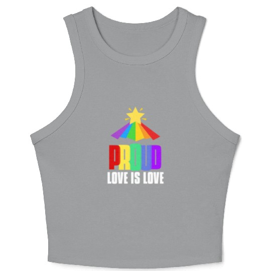 Proud LGBT Crop Tank Top Love is Love Crop Tank Top Equality