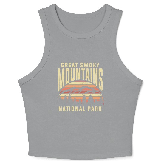 Retro National Park Great Smoky Mountains National Crop Tank Top