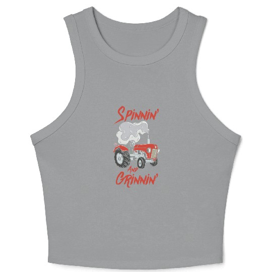 Tractor Pulling Farmer Crop Tank Top