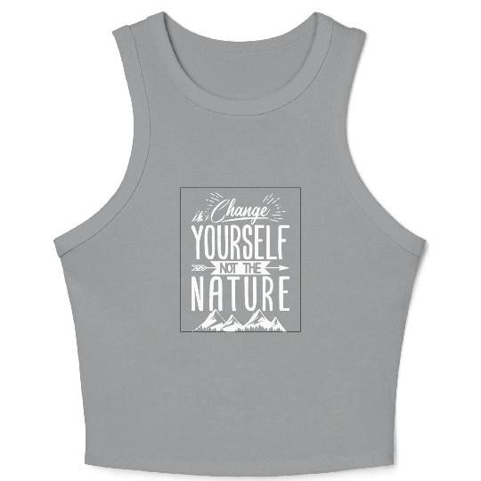 Nature Hiking Mountains Crop Tank Top