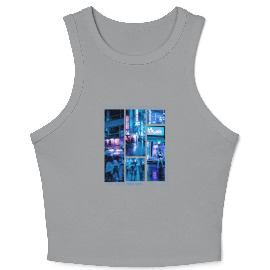 Japanese Cyberpunk Tokyo Streetwear Aesthetic Crop Tank Top