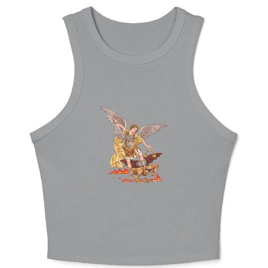 St Michael The Archangel Crop Tank Top