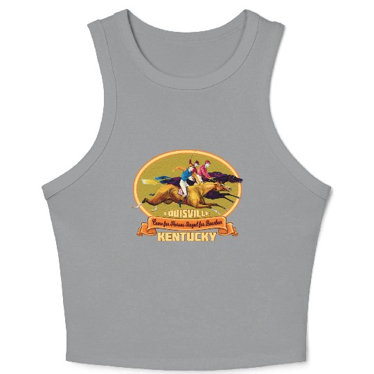 Louisville Kentucky Horse Racing Bourbon Derby Crop Tank Top