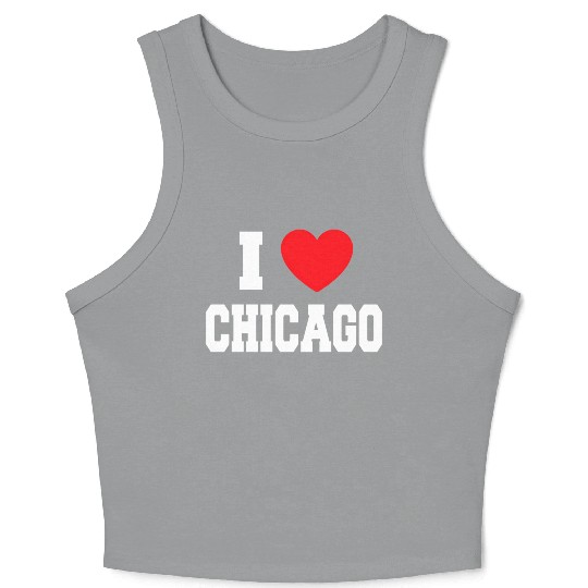 I Love Chicago Crop Tank Top