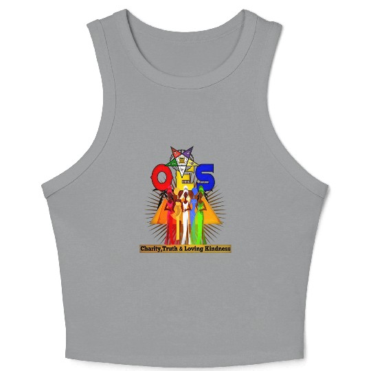 Order Of The Eastern Star Oes Ring Diva Sister'S Crop Tank Top