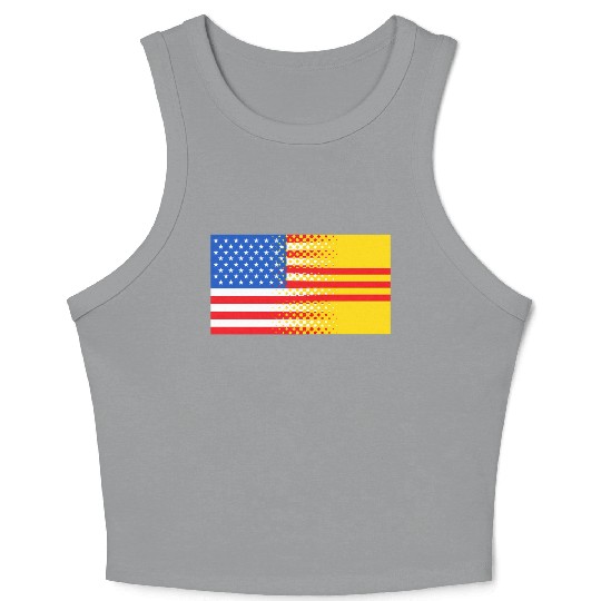 Vietnamese American South Vietnam Flag Crop Tank Top