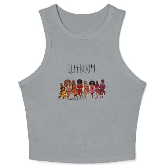 Queendom African American For Educated Strong Crop Tank Top