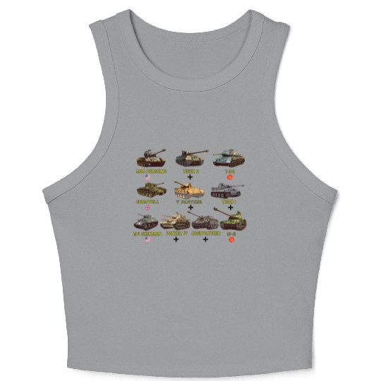 Top Ten Best Ww2 Tan M4 Sherman Panzer Iv Tiger Crop Tank Top