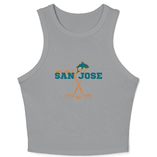 San Jose Est 1991 Sports Team Novelty Athletic Crop Tank Top