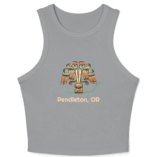 Pendleton Oregon Thunderbird Nw Native American Crop Tank Top