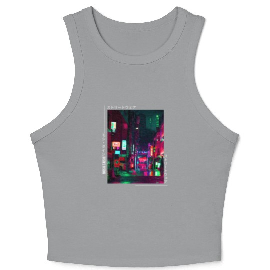 Japanese Cyberpunk Tokyo Streetwear Aesthetic Crop Tank Top