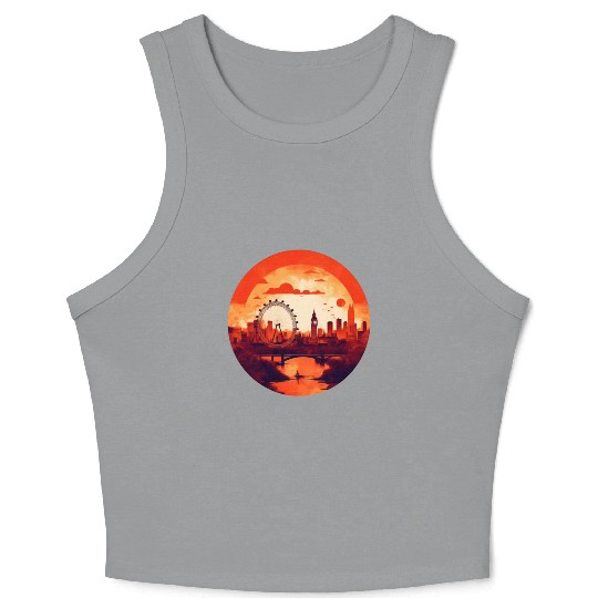 London Skyline Crop Tank Top