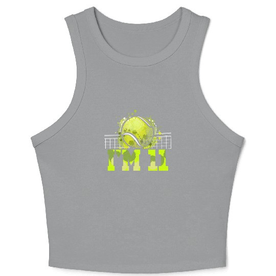 I'm 11 Racket Sports Tennis Player Kid 11th Crop Tank Top