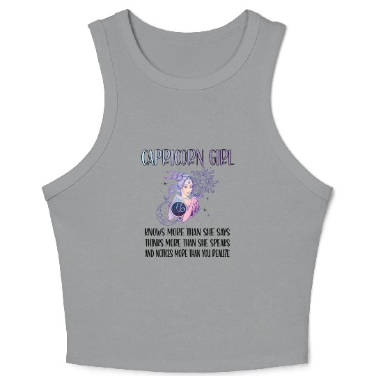 Capricorn Zodiac Sign Capricorn Horoscope Crop Tank Top