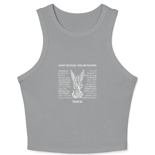 St Michael Catholic Archangel Christian Crop Tank Top