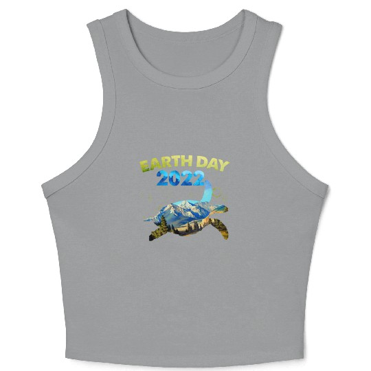 Sea Turtle Earth Day Everyday 2022 Planet World Crop Tank Top