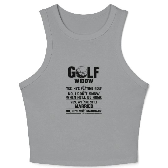 Hilarious Golfing Husband Golfer Player Sarcasm Crop Tank Top