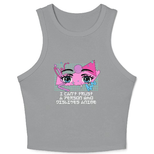 A Person Who Dislikes Anime Funny Japanese Humor J Crop Tank Top