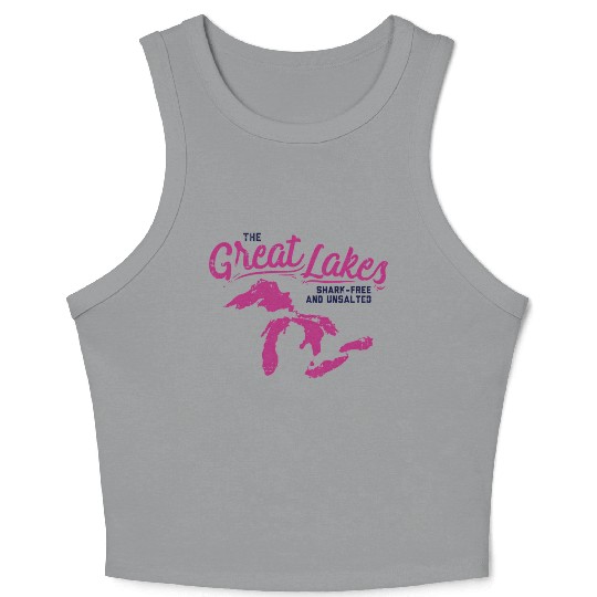 Great Lakes Shark Free Unsalted Summer Vacation Crop Tank Top