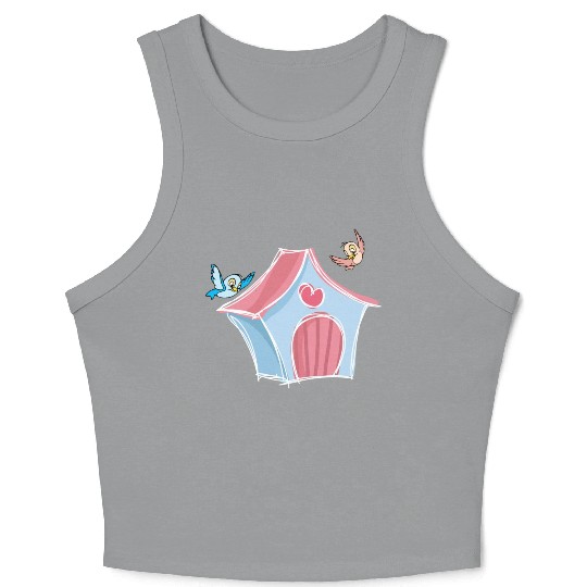 Birds Around Bird Nest Crop Tank Top