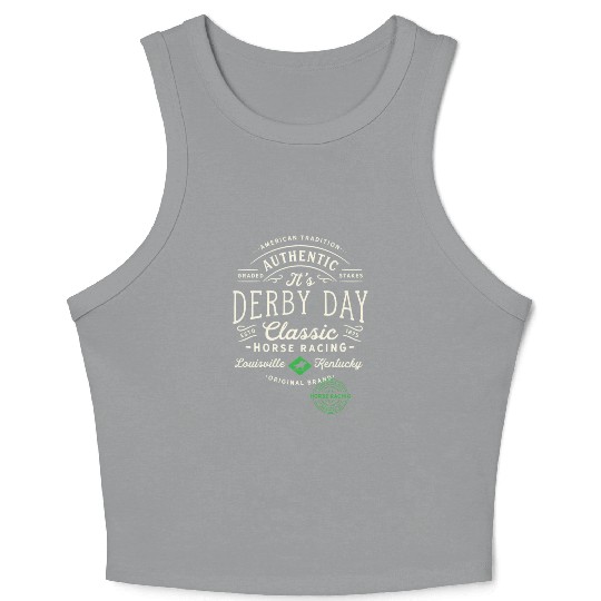 Derby Day Louisville Kentucky Horse Racing Crop Tank Top