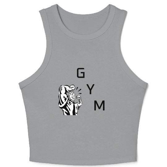 Old School Gym vibes Crop Tank Top