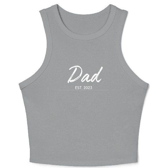 DAD EST.2023, Daddy To Be Crop Tank Top