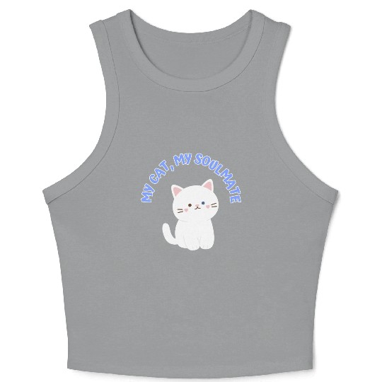 My Cat, My Soulmate, Cute Crop Tank Top