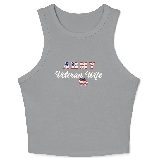 US Army Veteran Wife Crop Tank Top