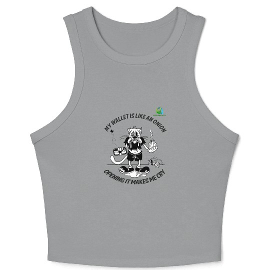 Crying Onion Wallet Humor Crop Tank Top