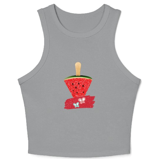 summer watermelon Crop Tank Top