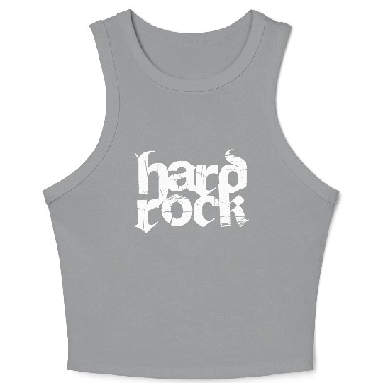 hard rock typography Crop Tank Top