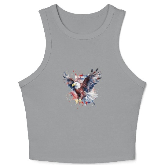 Eagle 4Th July Independent Day Crop Tank Top