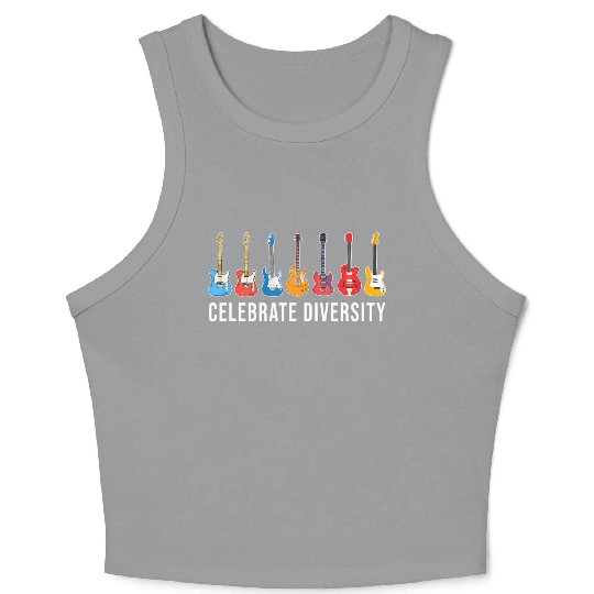 Celebrate Diversity Guitar Legend Guitar Player Crop Tank Top