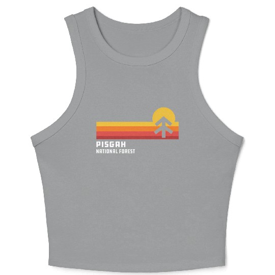 Retro Sunset Pisgah National Forest Asheville Crop Tank Top